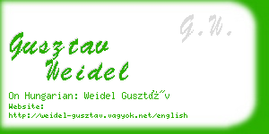 gusztav weidel business card